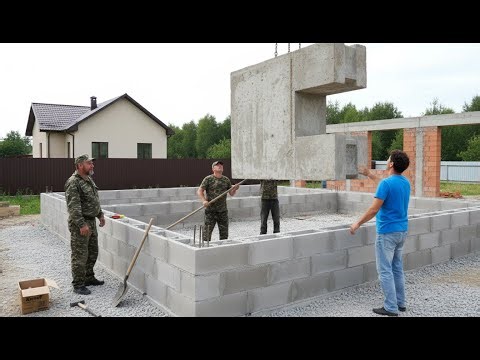 We Built a House Out of Big Blocks | Step-by-Step Construction Process