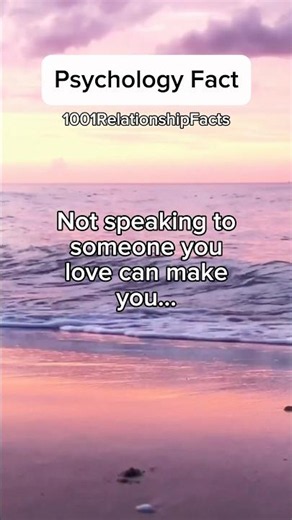 Not speaking to someone you love… | Psychology Fact | #psychologyfacts #lovefacts #crushfacts #facts