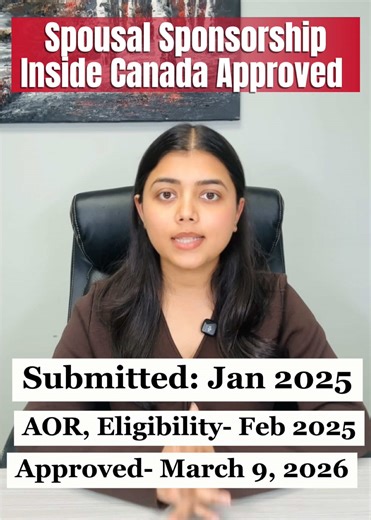 Great news for our client! 🎉 Another Spousal Sponsorship application approved inside Canada in just 14 months. This approval means our client can now move forward with their Permanent Residency journey and continue building their life in Canada with their loved one. We’re grateful to be part of such important milestones for families. If you are planning to sponsor your spouse or partner, make sure your application is prepared correctly to avoid delays. 📩 Contact Indicate Immigration for profes