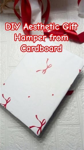 DIY Aesthetic Gift Hamper from Cardboard | Waste Material Craft"#shorts #youtubeshorts #craft #diy