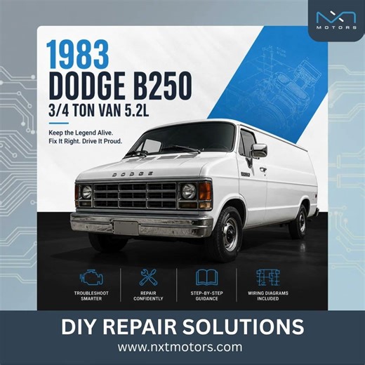 1983 Dodge B250 34 Ton Van 5 2L Workshop Service & Repair Manual