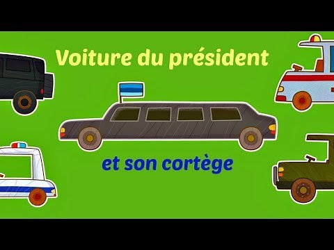 Dessin animé éducatif en français pour enfants. Mini voitures avec Prabou : le cortège du président