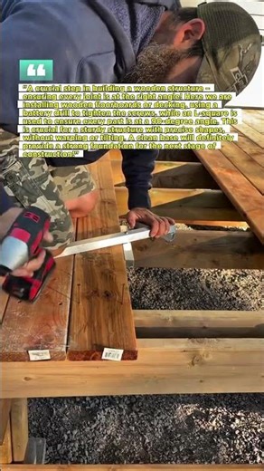 Important steps in the construction of wooden structures.