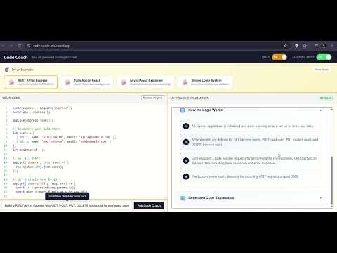 CodeCoach – AI-Powered Personalized Coding Mentor (Gemini 3 Hackathon)