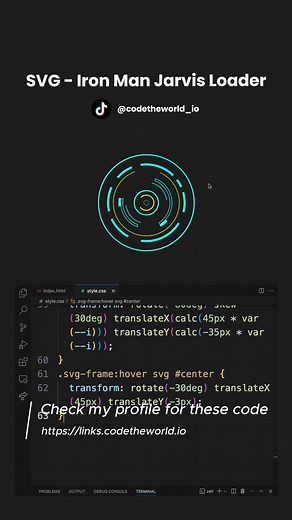 Iron Man Jarvis Loader SVG Animation