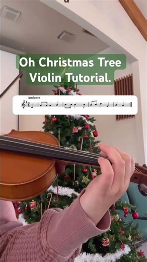 Oh Christmas Tree Violin Tutorial. Follow for more violin tutorials.