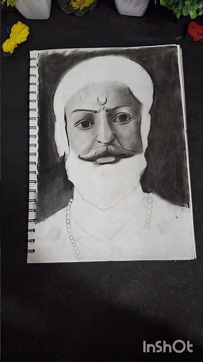 Chhatrapati Shivaji Maharaj Drawing, #shorts #art #drawing