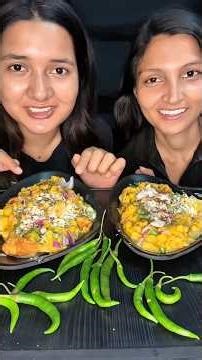👉 Spicy Samosa Chaat Challenge 🌶️😱🔥 | Soni vs Sonam #shorts