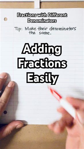 Adding fractions with Different Denominators #mathematics #math #algebra