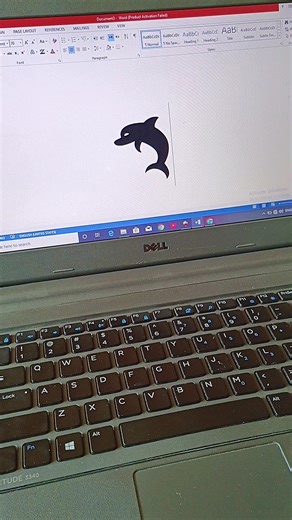 Ms Word Shortcut key to import dolphin logo | In English | By "Digital Shortcut Hub".