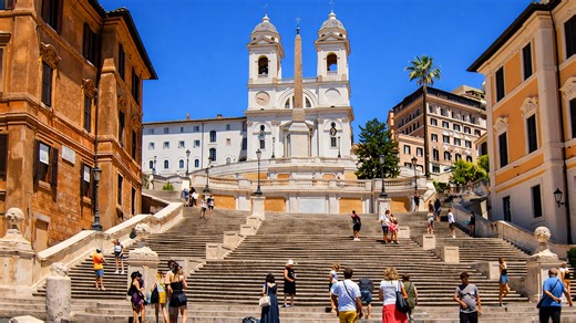 Spanish Steps and surrounding streets in Rome