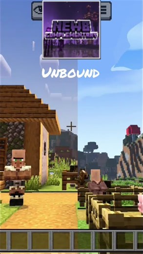 Minecraft bedrock complementary unbound Vs remaingned Vs newb x dragon
