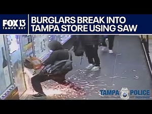 Burglars use saw to break into store, Tampa police searching for suspects