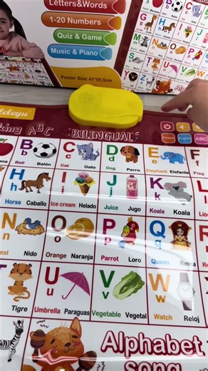 Bilingual Talking Wall Chart for Kids Learning