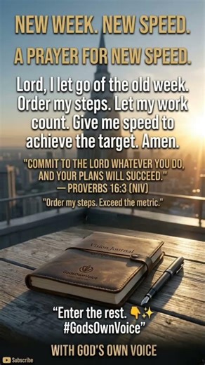 NEW WEEK, NEW SPEED: A Prayer for Your Strategy (Proverbs 16:3) 🏛️✨