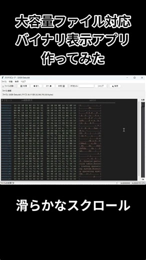 大容量ファイルバイナリ表示ツールを作ってみた