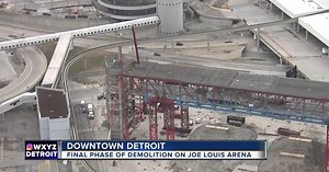 Final phase of demolition on Joe Louis Arena