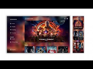 How to Make a Responsive Glassmorphism Movies Website Design Using Html, CSS and JavaScript