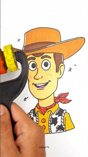 Woody From Toy Story Paint Art ✨ Easy Drawing Painting Paper Art & Crafts ❤️ #toystory #disney #art