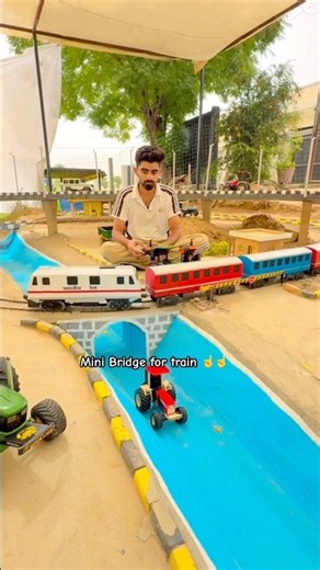 Mini Train crossing over bridge 🔥Swaraj 855 under bridge crossing 💪💪