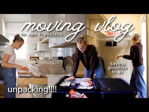 MOVING VLOG #3: packing up my life in az, flying with my cat to san francisco, unpacking my new home