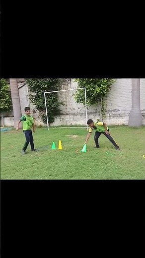 "Shuttle Run with Cone | Speed & Agility Challenge for Kids"#football #exerciseroutine