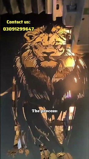 Amazing Lion Metal Wall Art 🔥 | CNC Laser Cutting Process | DIY Metal Art #dxf #lasercutting