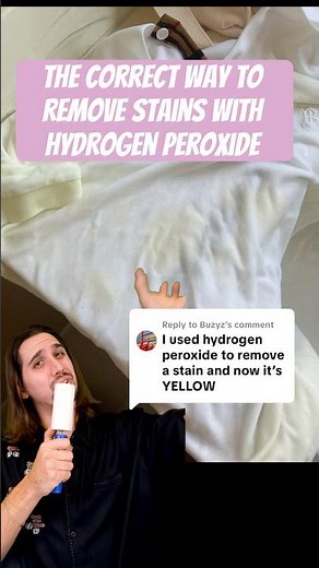 Correct Way To Remove Stains With Hydrogen Peroxide #laundry #science