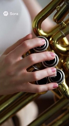 Girl playing the sousaphone