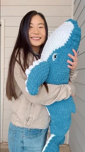 We Crocheted a GIANT Whale! 🧶🐋 #crochet