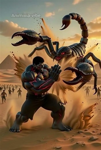 Giant Scorpion Attacks: Black Hulk Saves Everyone #hulk #story