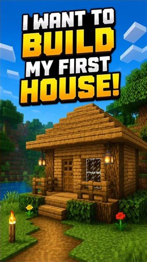 I Want to Build My First House in Minecraft! 🏠 | Beginner Survival #minecraft