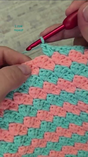 One Row Repeat Crochet Pattern | Crochet Blanket | Crochet Stitches #crochettutorial #easycrochet