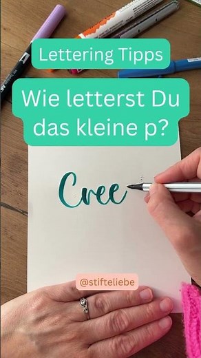 Handlettering Alphabet kleines p