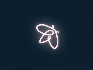 Firefly neon sign looping logo animation
