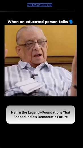 The Alpha Mindset on Instagram: "Jawaharlal Nehru remains a legendary figure in India’s history for steering a newly independent nation through complex challenges. As the country’s first Prime Minister, he focused on building democratic institutions, promoting scientific temper, and expanding higher education through universities and research bodies. Political historians note that many of India’s long-term strengths—parliamentary democracy, independent institutions, and a global outlook—trace ba