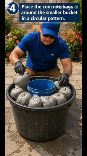 Make an Amazing Concrete Flower Pot at Home! 🌸 | DIY Cement Planter #Shorts