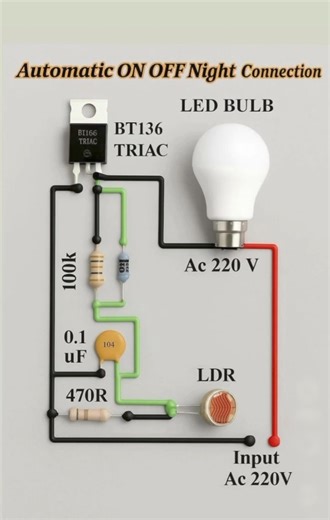 automatic on off night connection LED bulb