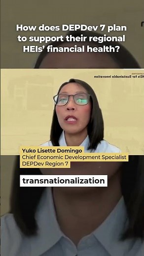 How does DEPDev Region 7 address HEIs’ financial sustainability in its development plans?