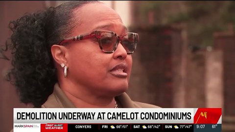 Demolition of Camelot Condominiums building underway after years of crime, fires