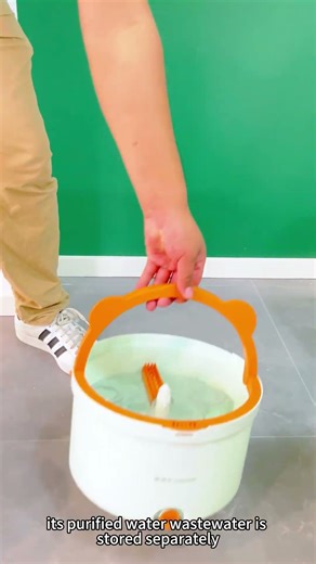 Make cleaning easier with this mop that automatically separates wastewater during washing. #spinmop