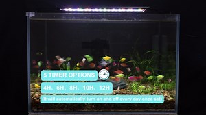 24/7 LED Aquarium Light for 30-36 Inch Plant & Fish Tank, 12-Color & Gradient & Full Spectrum with Auto On/Off, Brightness, Sunrise-Daylight-Moonlight, Extendable Brackets for Freshwater IP68