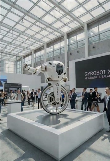 GyroBot на выставке новых достижений. GyroBot at the Exhibition of New Achievements. AI videoGen.