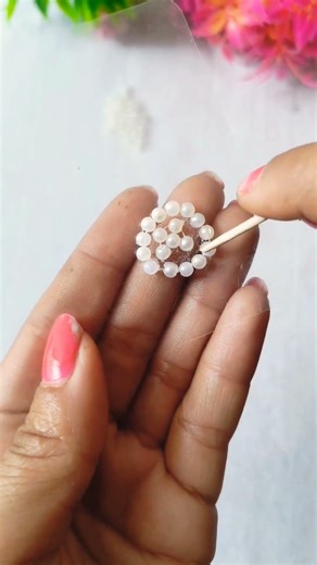 Pearl Earrings Make 🥰/ Pearl Jewelry Making #pearls #earrings #ytshorts #foryou #diy