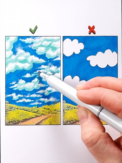 Draw Beautiful Clouds: Easy Art Tutorial