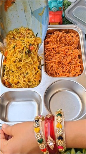 😱Garlic spicy🥵maggi #kidslunchbox #schooltiffinbox #maggi🍜 #ytshorts #shorts @cookingwithfun45