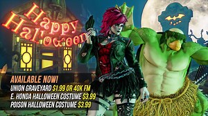 23K views · 500 reactions | Happy Halloween! Still not in the spirit or just want to extend the spook-tacular fun a little longer? Treat yourself by adding these haunting costumes for E. Honda and Poison, as well as the Union Graveyard stage, to your Halloween bags today!  | Street Fighter | Facebook