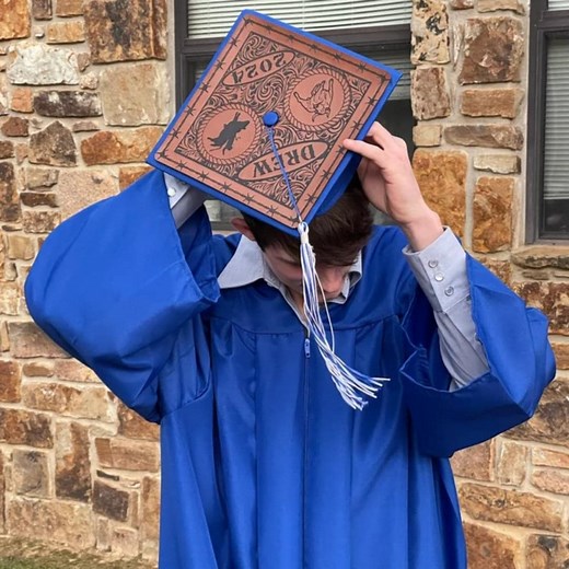 Custom Engraved Grad Cap Topper, Laser Cut Raw Vegan Leather, Graduation Cap, Cap and Gown Accessory, Custom Graduation Gift - Etsy