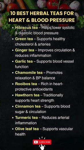10 Best Herbal Teas for Heart Health & Blood Pressure