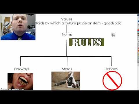 Norms, Mores, Folkways and Taboos